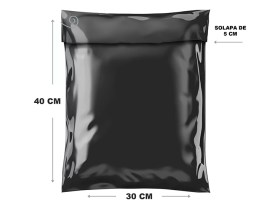 Bolsa eccommerce 30x40cm negra